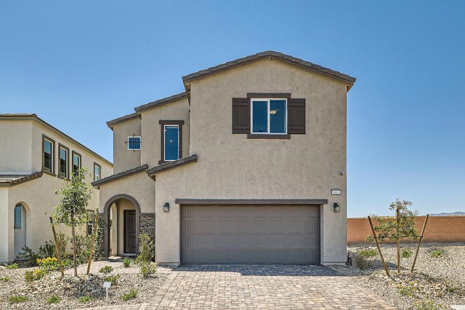 A house with a garage.