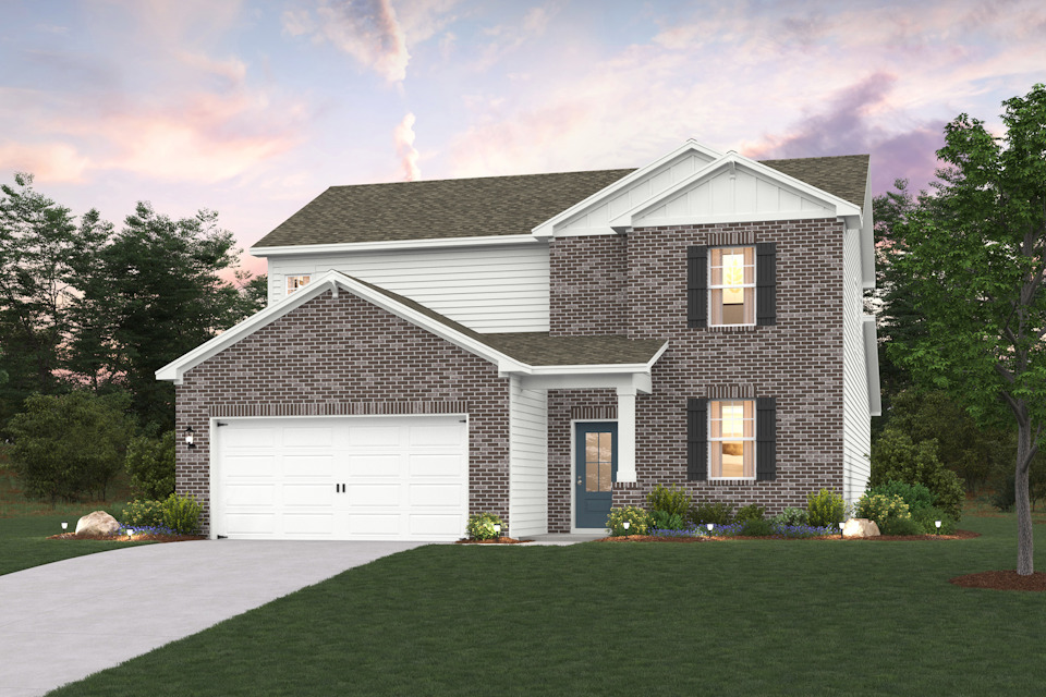 A house with a garage.