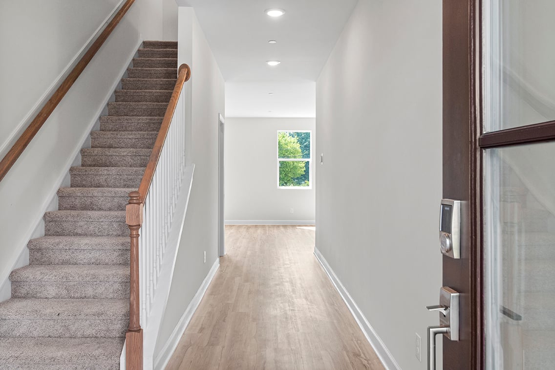 A staircase in a house.