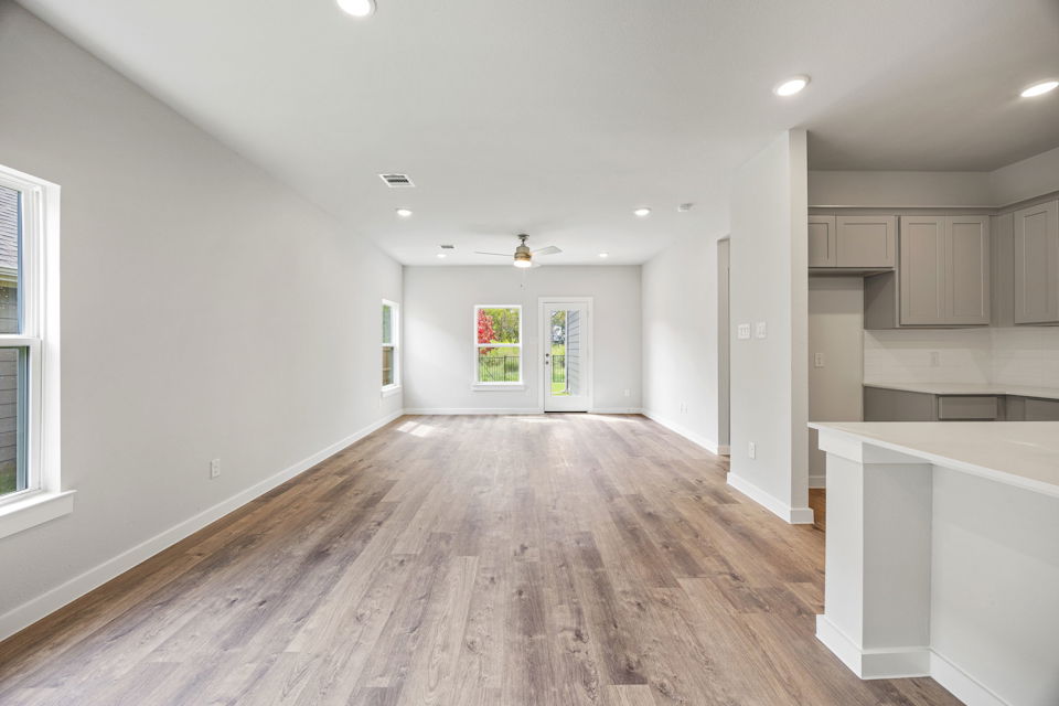 A large empty kitchen.