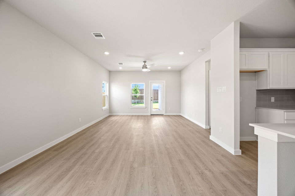 A large empty kitchen.