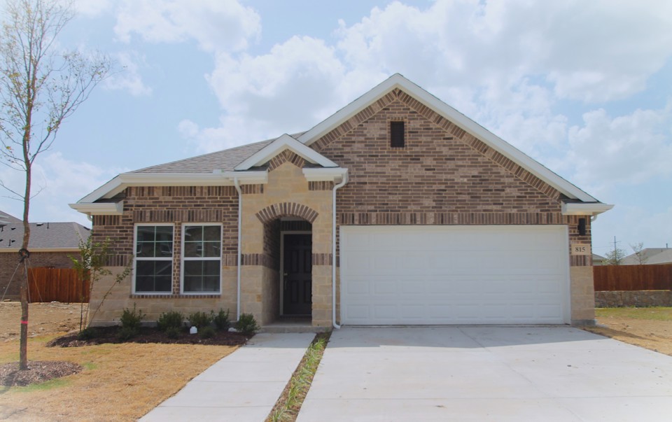A house with a garage.