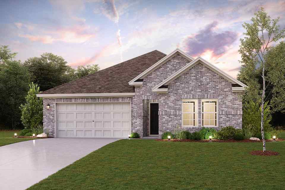 A house with a driveway.