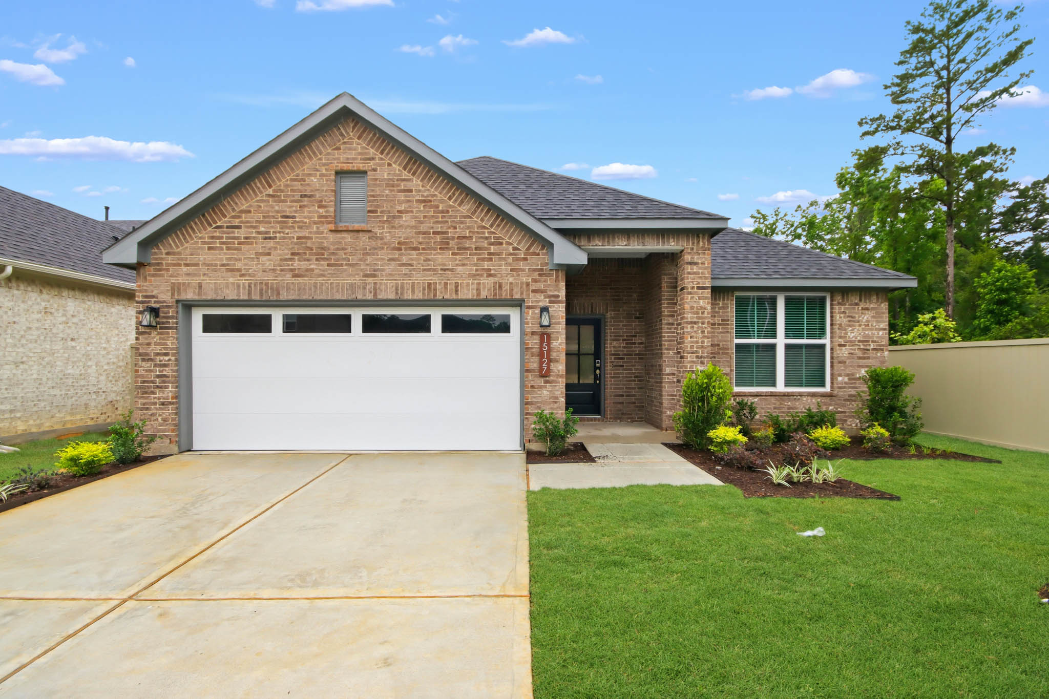 A house with a garage.