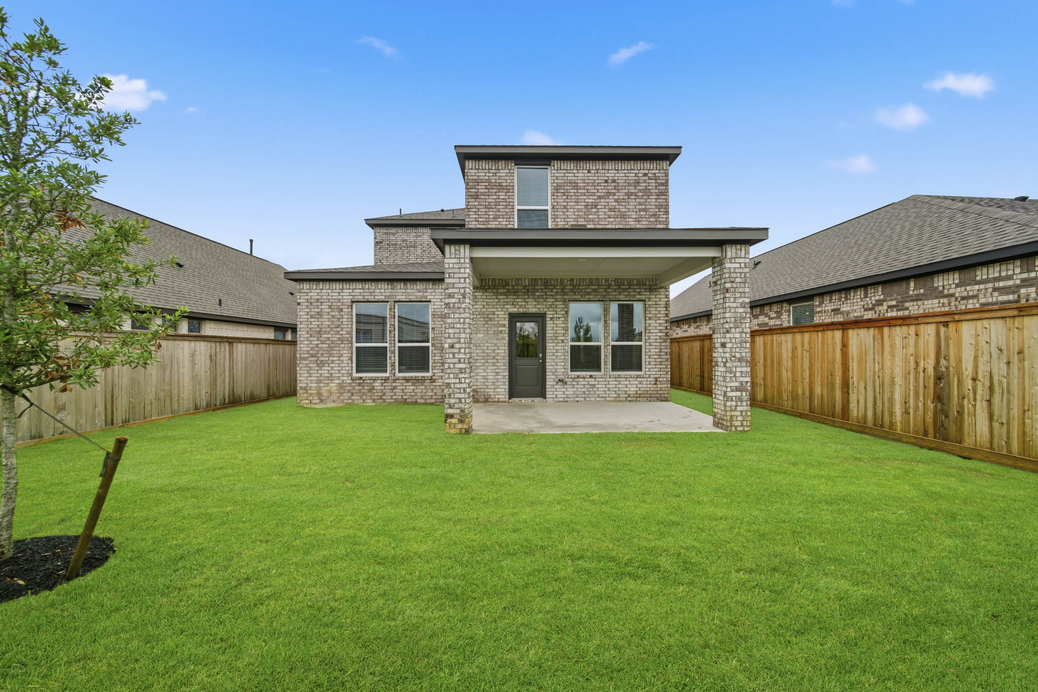 A house with a large yard.