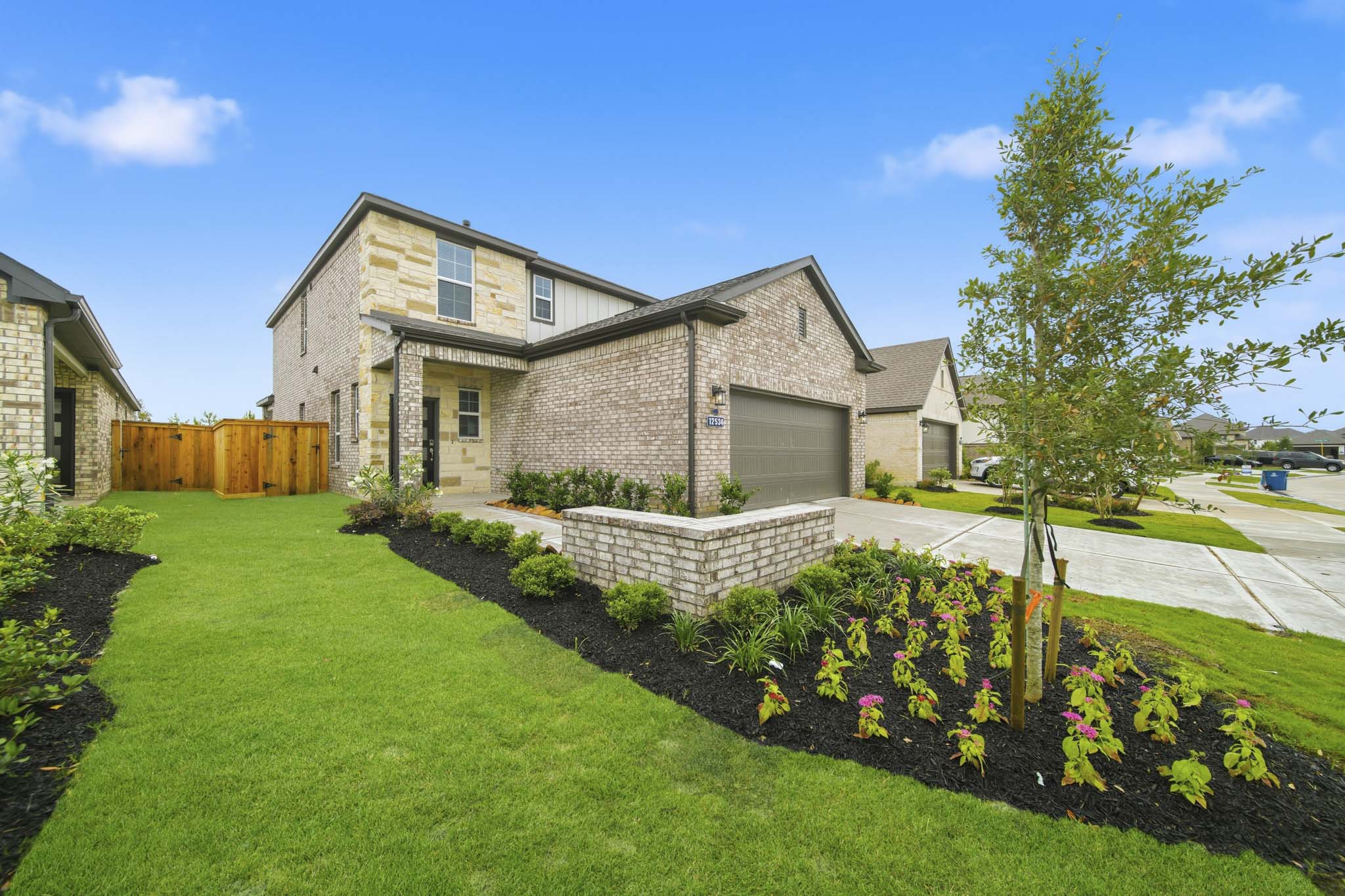 A house with a large yard.