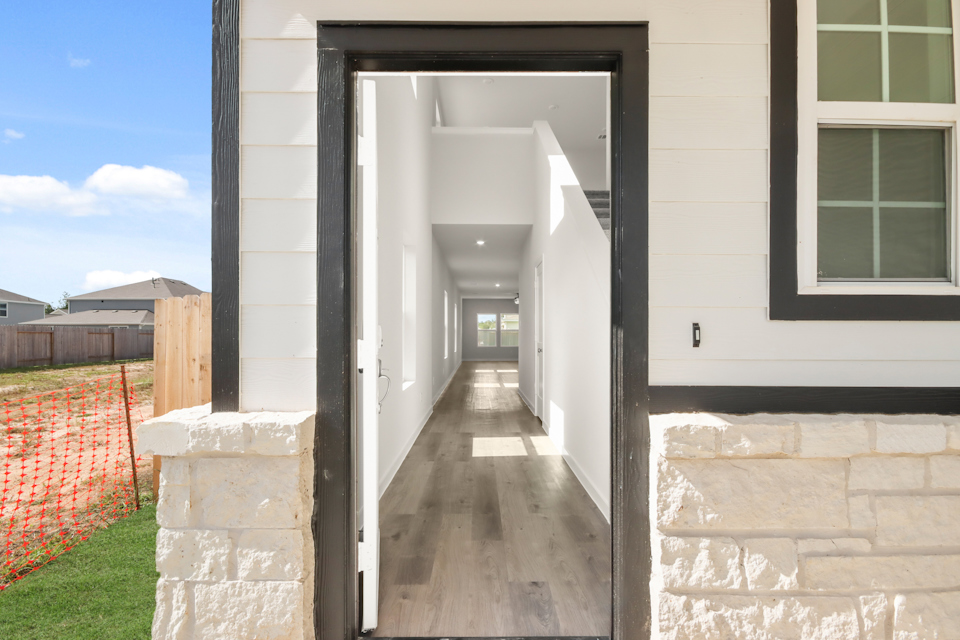 A doorway in a house.
