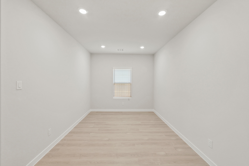A room with white walls.
