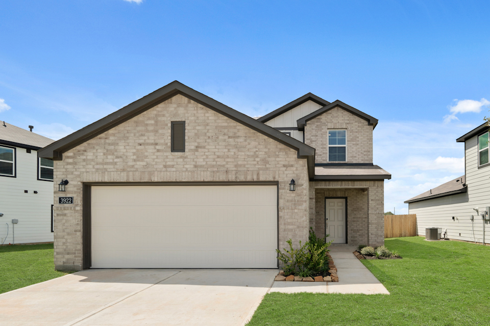 A house with a garage.