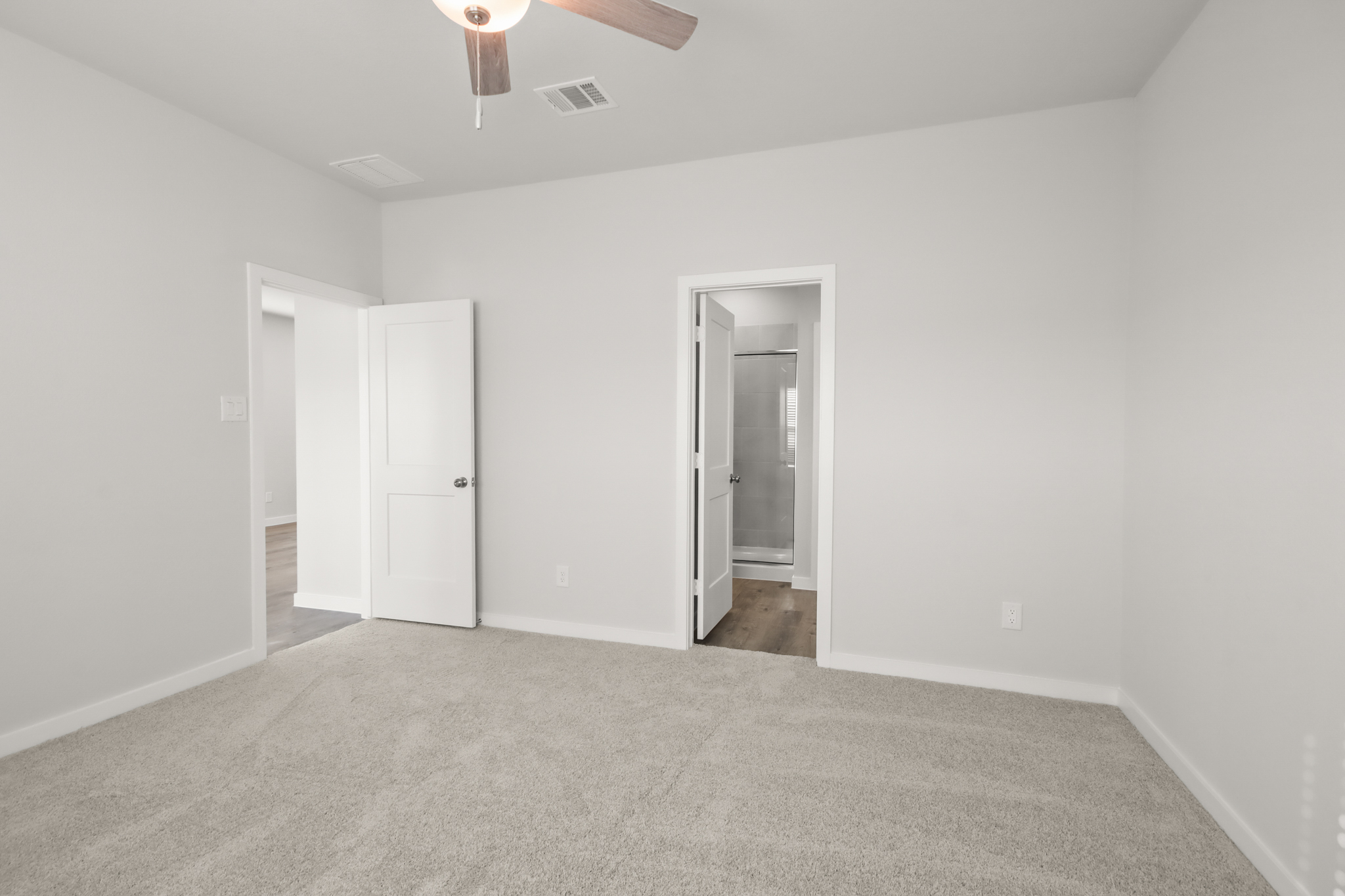 A room with white walls.