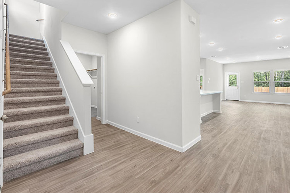 A staircase in a house.