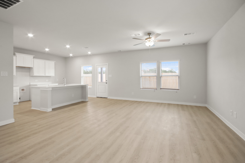 A large empty kitchen.