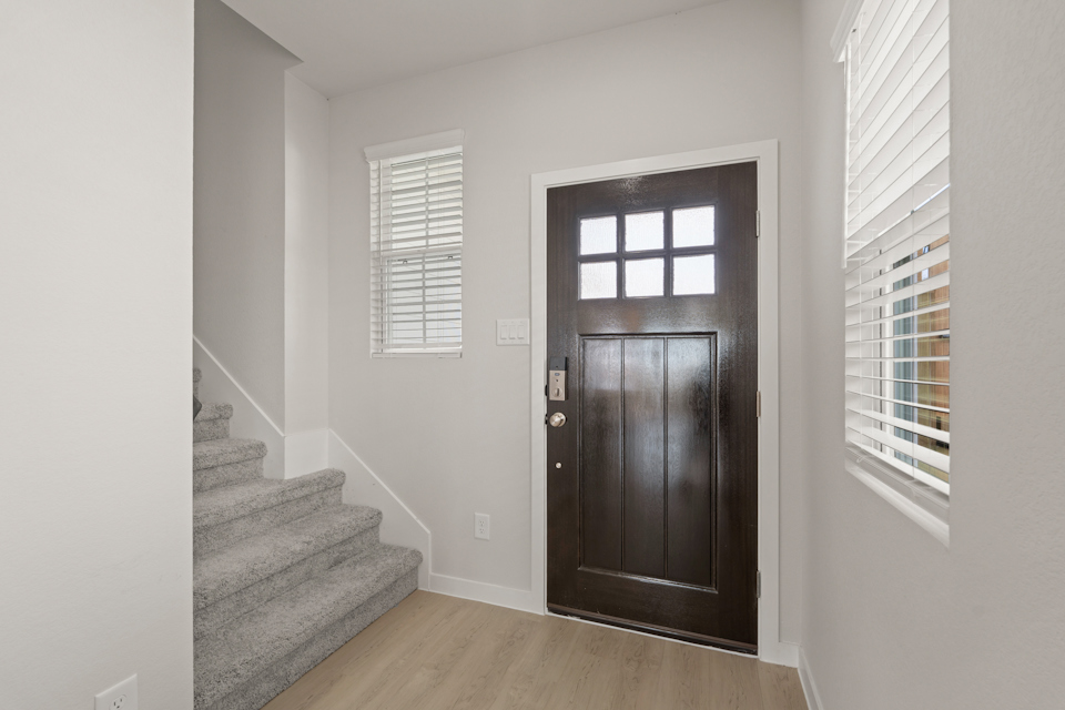 A door in a room.