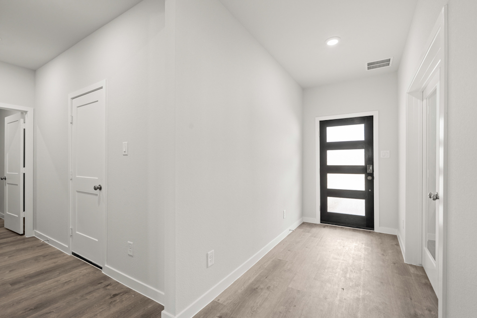 A room with white walls.