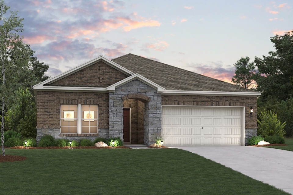 A house with a garage.