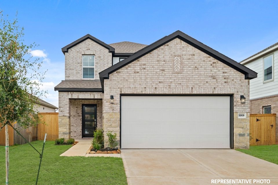 A house with a garage.