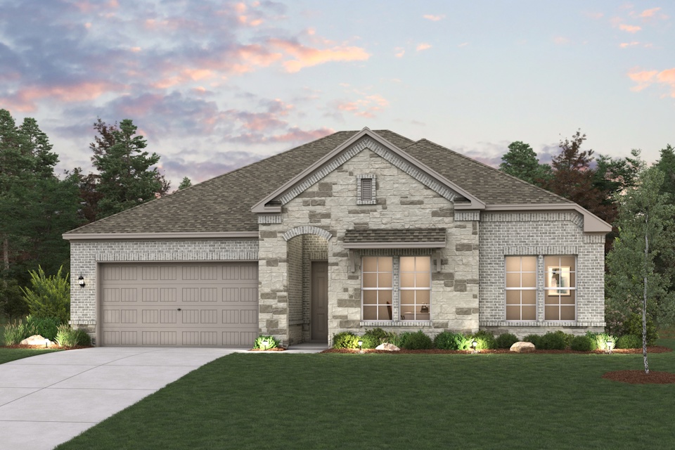 A house with a garage.