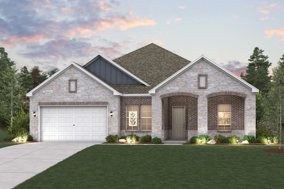 A house with a garage.
