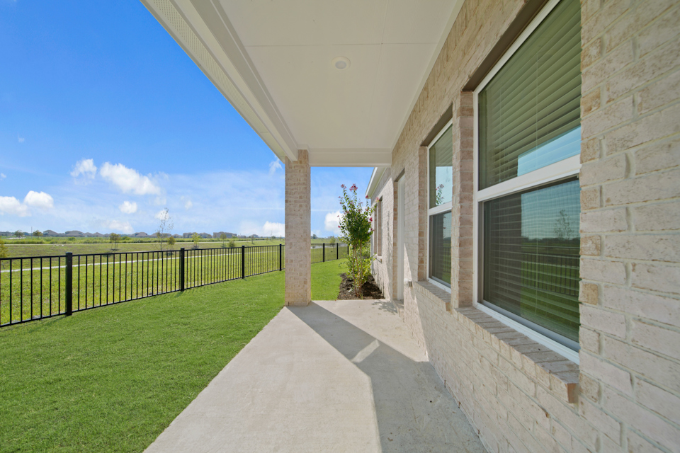 A walkway between two buildings.