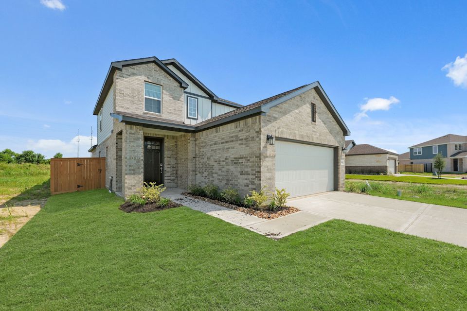 A house with a garage.