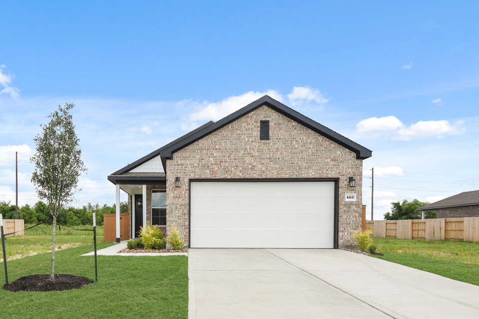 A house with a garage.