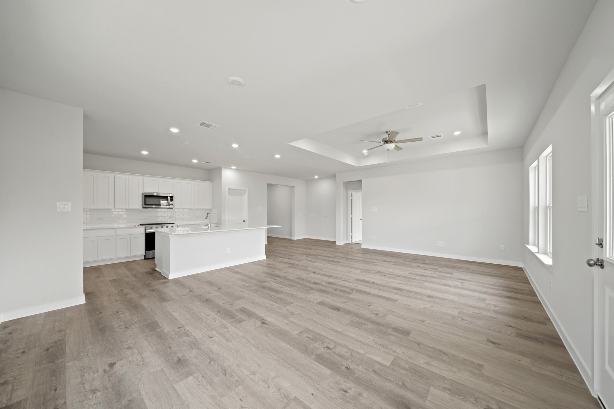 A large empty kitchen.