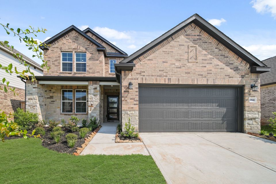 A house with a garage.
