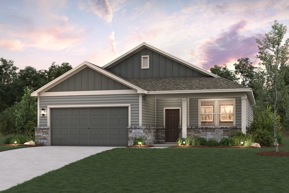 A house with a garage.
