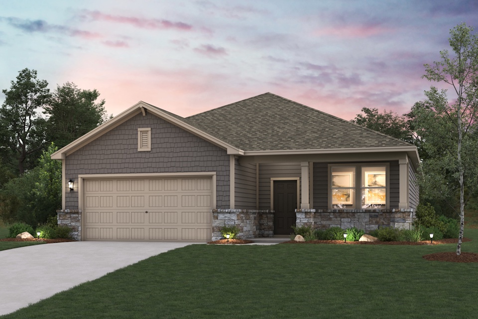 A house with a garage.