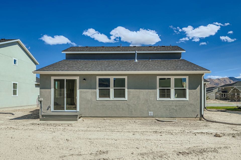 A house with a garage.