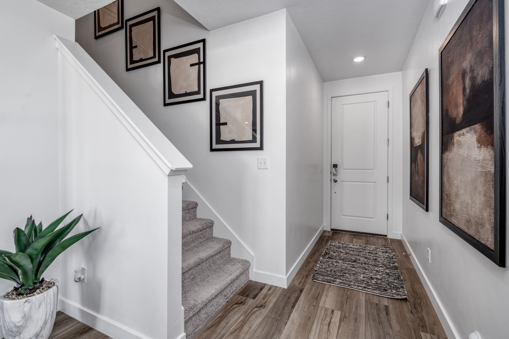 A staircase in a house.