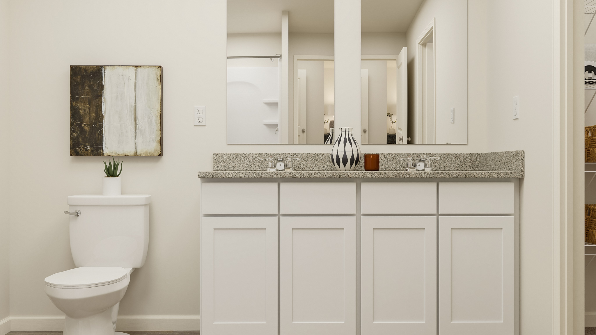 A bathroom with a sink and a toilet.