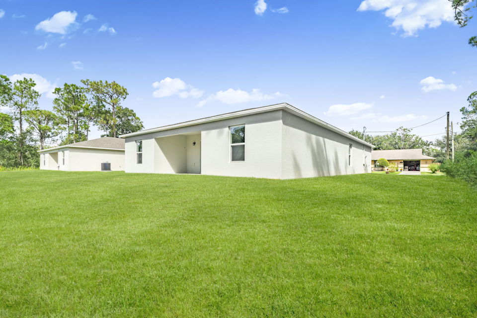 A house with a large yard.
