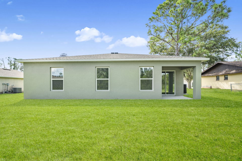A house with a large yard.