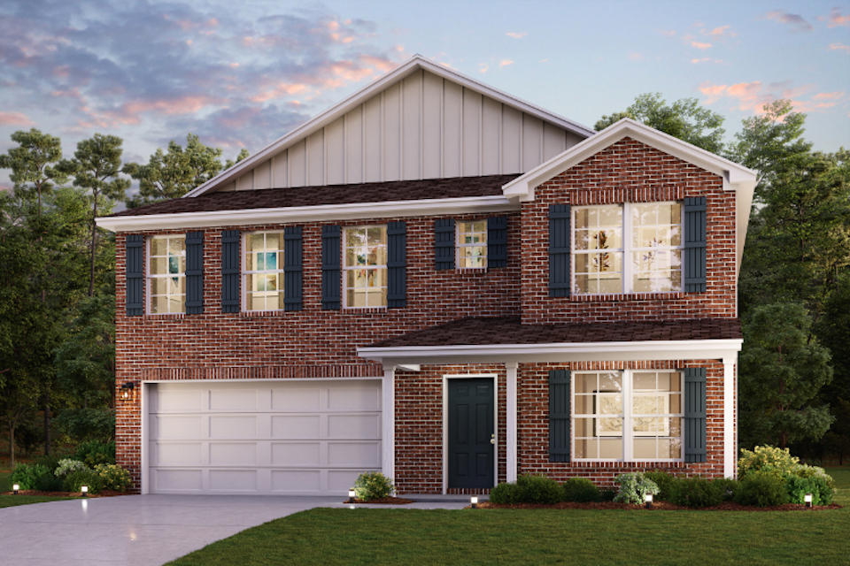 A house with a garage.