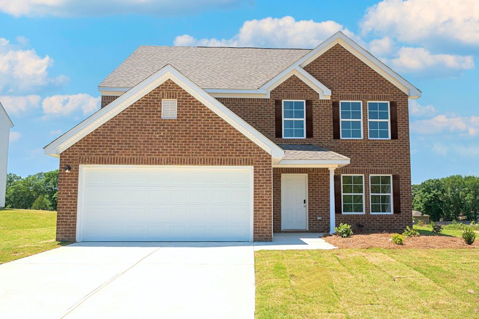 A house with a garage.