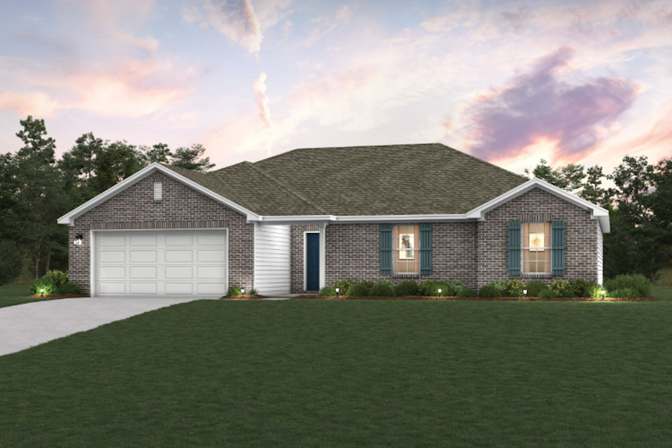 A house with a garage.