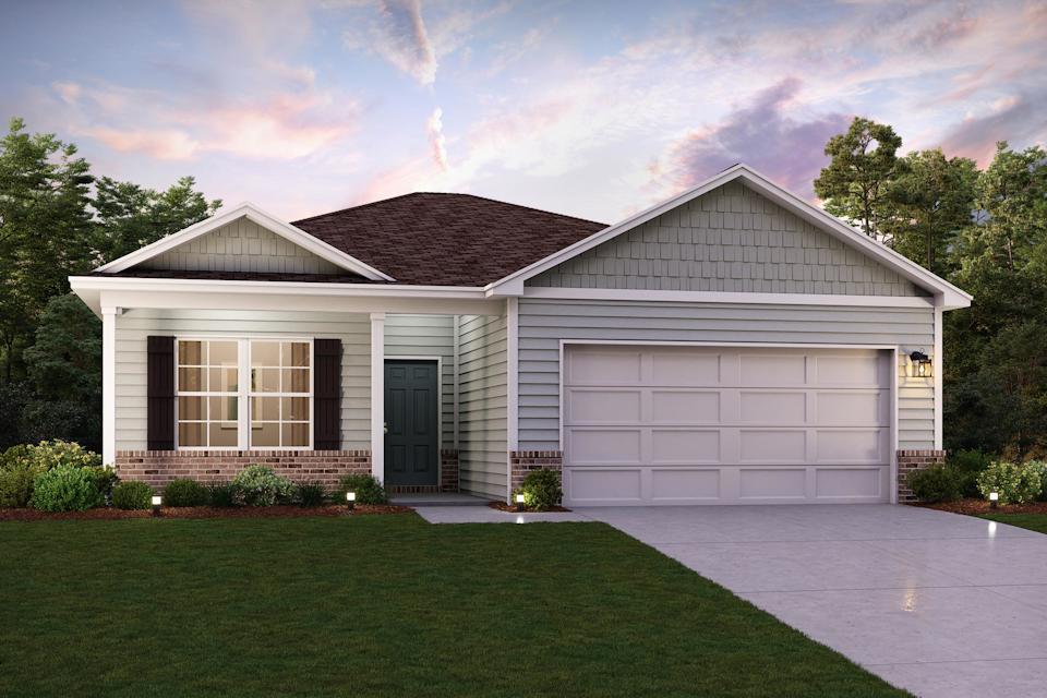 A house with a garage.