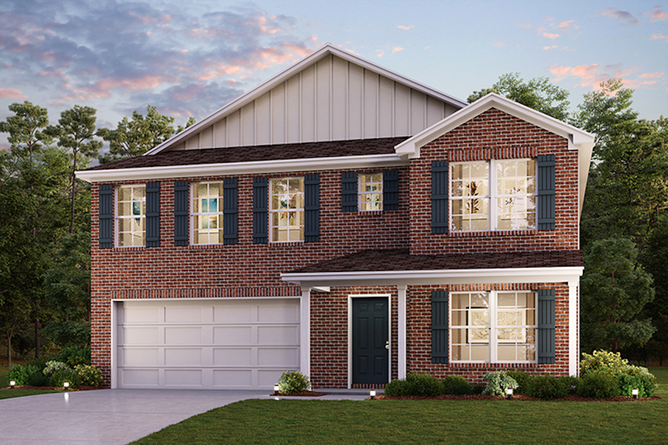 A house with a garage.